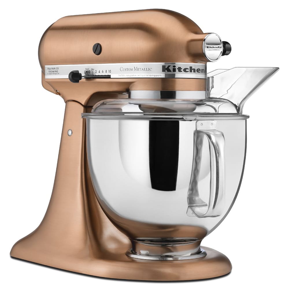 KitchenAid 10 Speed Stand Mixer 5 Stainless Bowl Accessories, Satin Copper