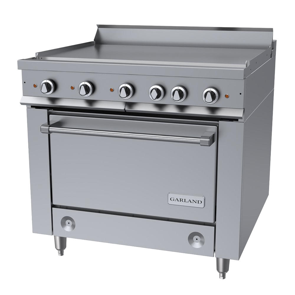 electric range with grill