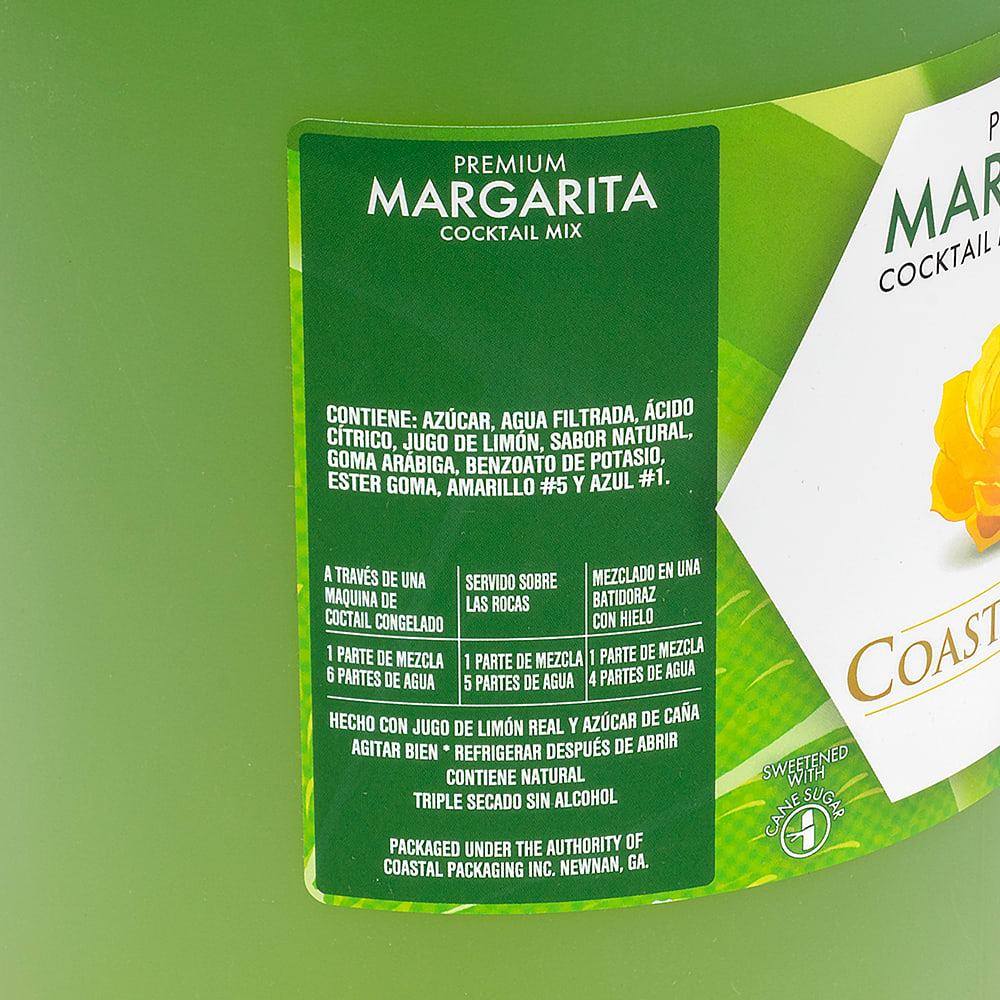 Coastal Packaging 03055520037 1 gal Margarita Mix Concentrate - (4) Bottles