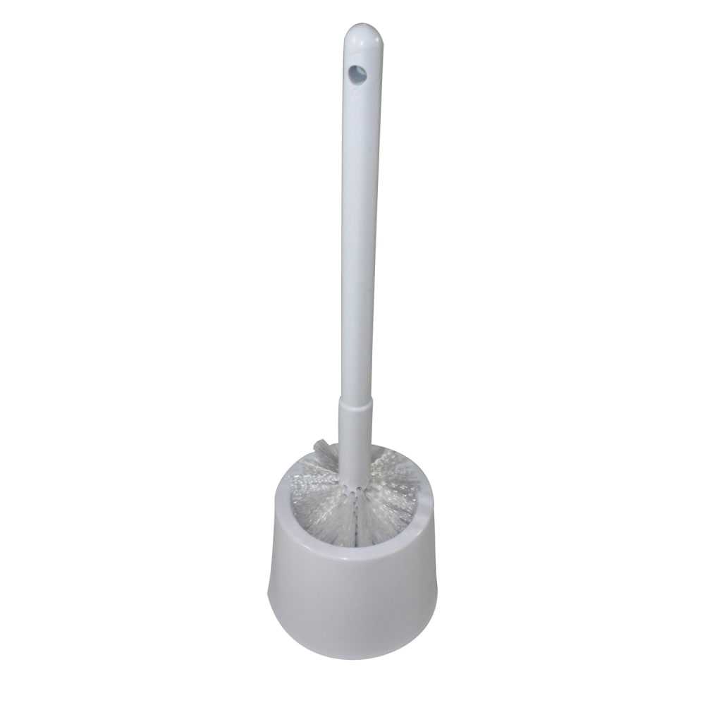 Impact 333 16" Toilet Bowl Brush & Caddy Set Plastic, White