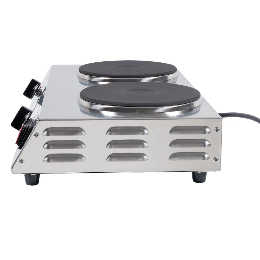 Cadco CDR2C 21 1/4" Electric Hot Plate w/ (2) Burners & Infinite