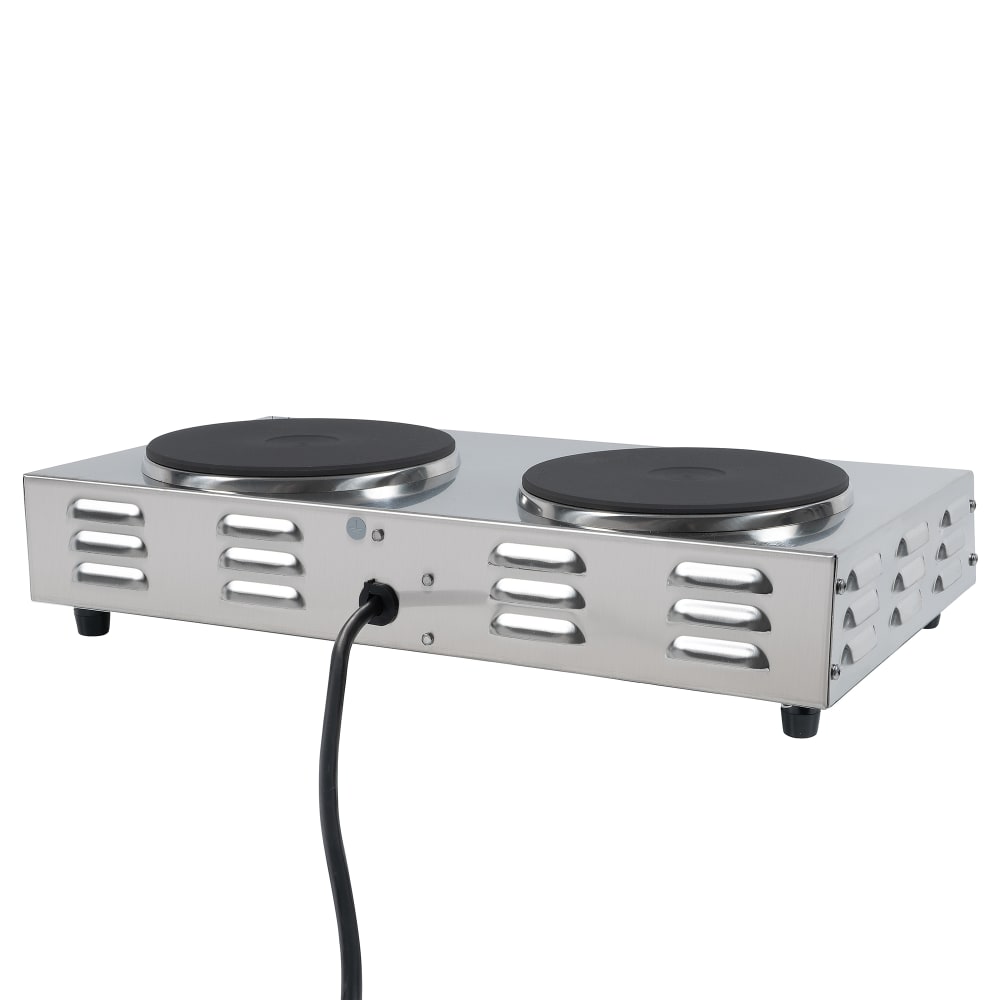 Cadco CDR2C 21 1/4" Electric Hot Plate w/ (2) Burners & Infinite