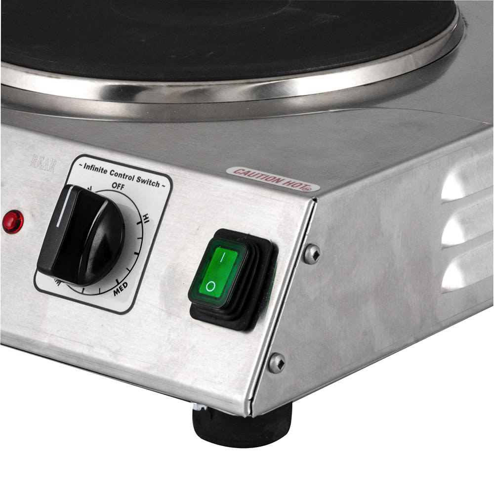 Cadco CDR3K 15" Electric Hot Plate w/ (2) Burners & Infinite Controls