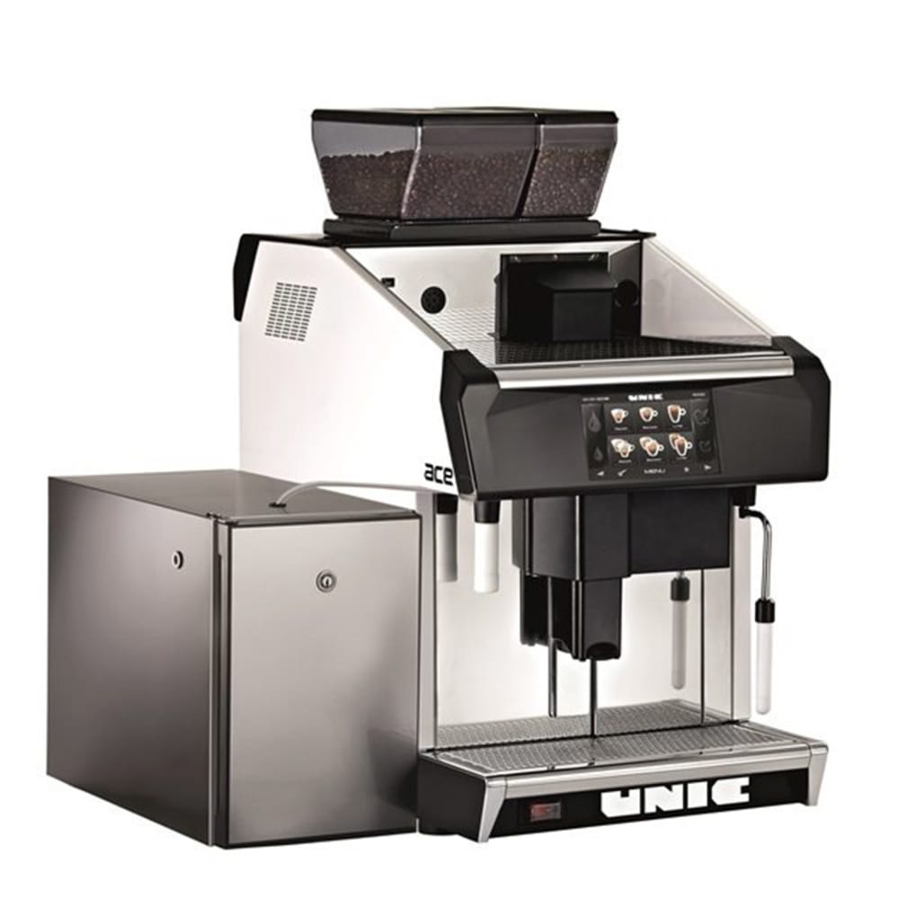 UNIC TACEM Super Automatic Milk Espresso Machine w/ (1) Group & (2) Hoppers 208v/1ph