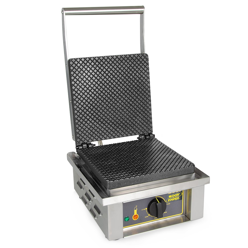 Equipex GES40/1 Single Waffle Maker w/ Cast Iron Plates, 120v