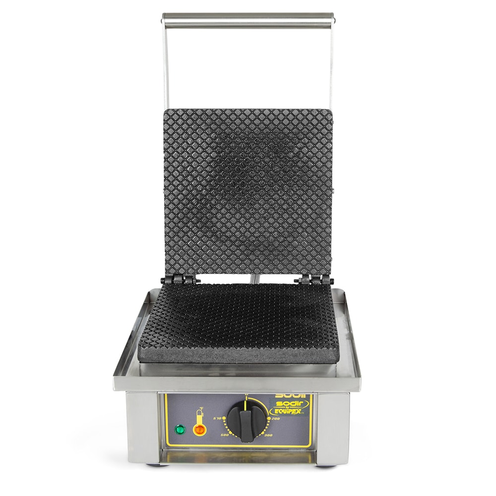 Equipex GES40/1 Single Waffle Maker w/ Cast Iron Plates, 120v