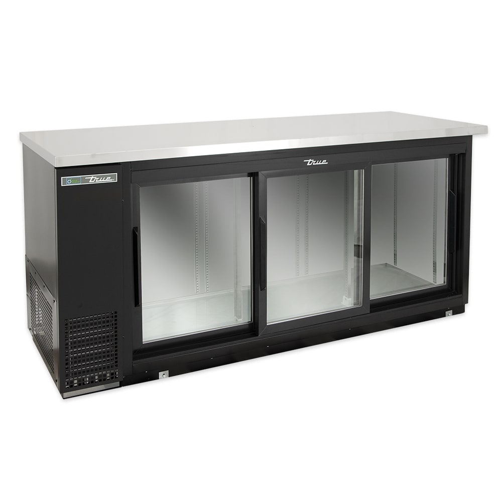 True TBB2472GSDHCLD 72" Bar Refrigerator 3 Sliding Glass Doors