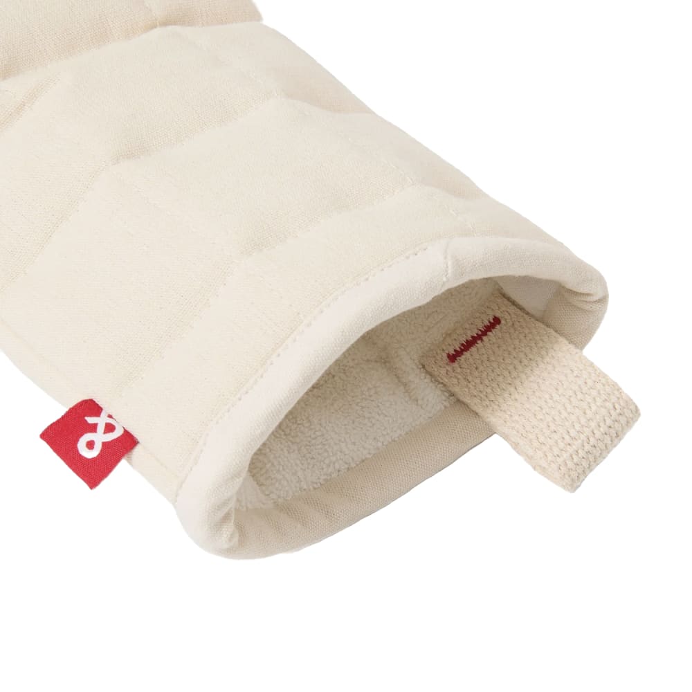 Hedley & Bennett HB001701 10 1/2 Puppet Oven Mitt - Cotton, Oat White, Beige