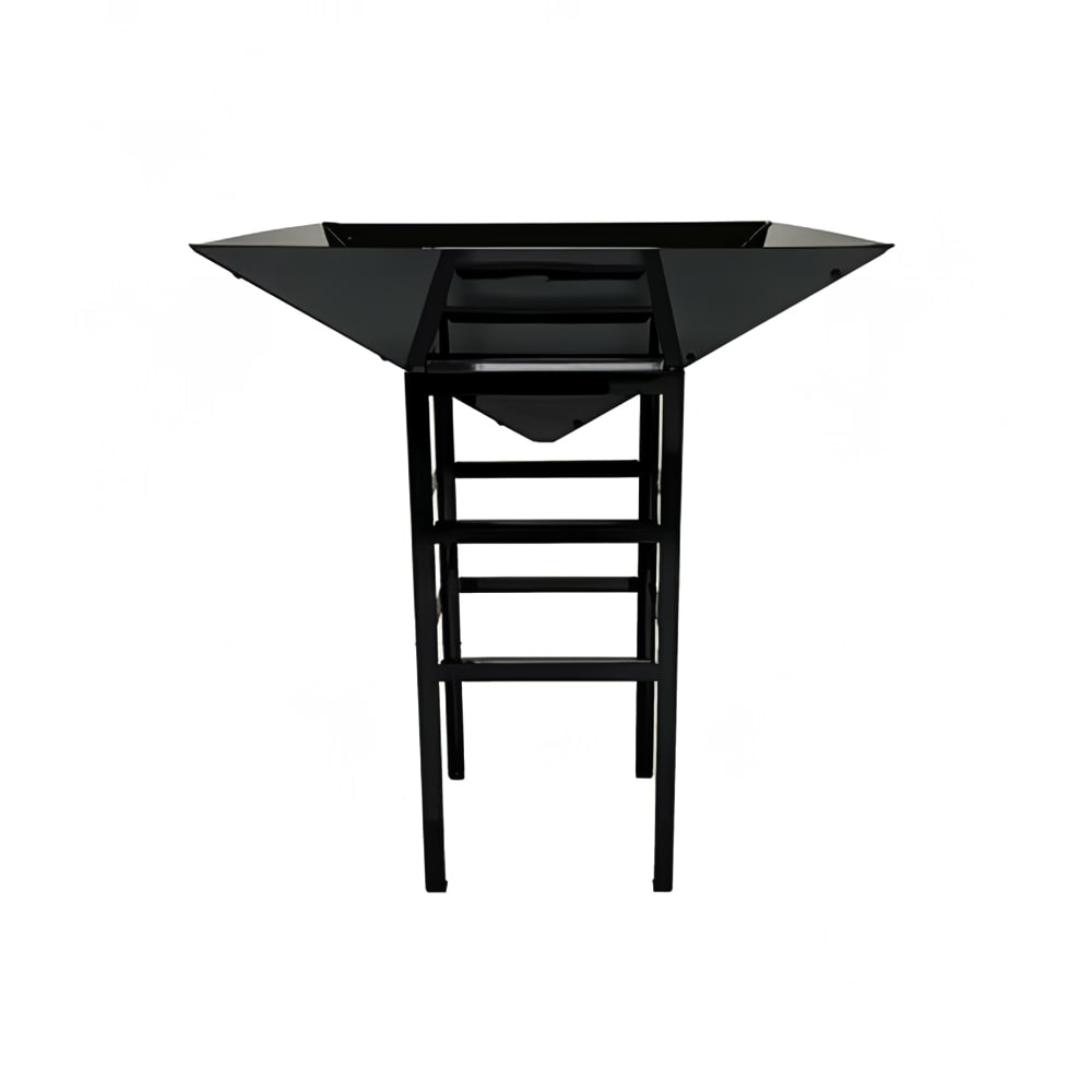 Paragon 4040BL Geometric Planter w/ Large Stand Steel, Black