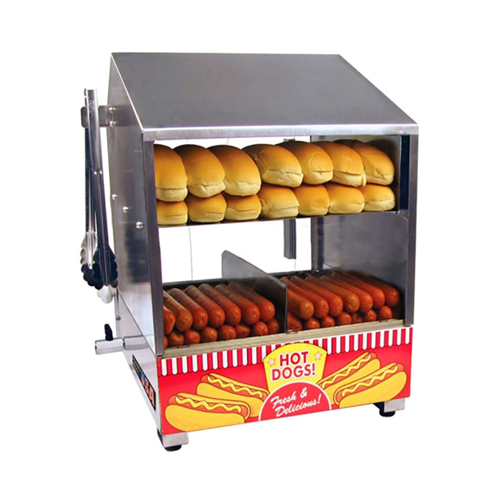 Paragon 8020 Hot Dog Steamer w/ (200) Hot Dog & (42) Bun Capacity, 120v