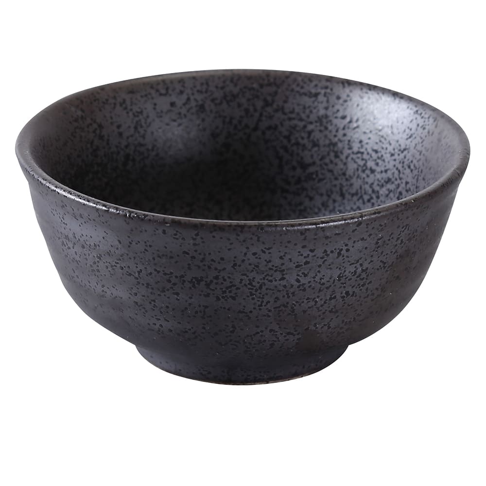 Yanco DB-3005 10 oz Diamond Black Rice Bowl - Porcelain, Black
