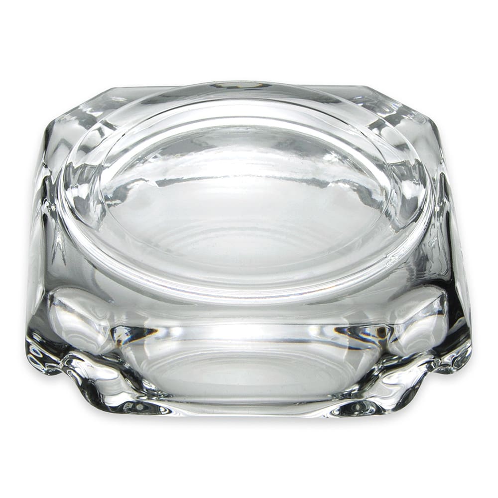 Libbey 5143 3 3/4" Clear Square Glass Ashtray
