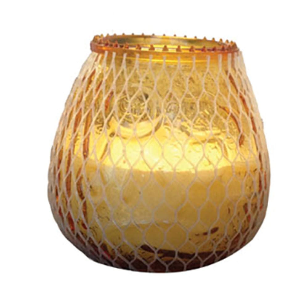 Sterno 40132 EuroLowboy® Candle Lamp 3 3/4"H, Glass, Amber