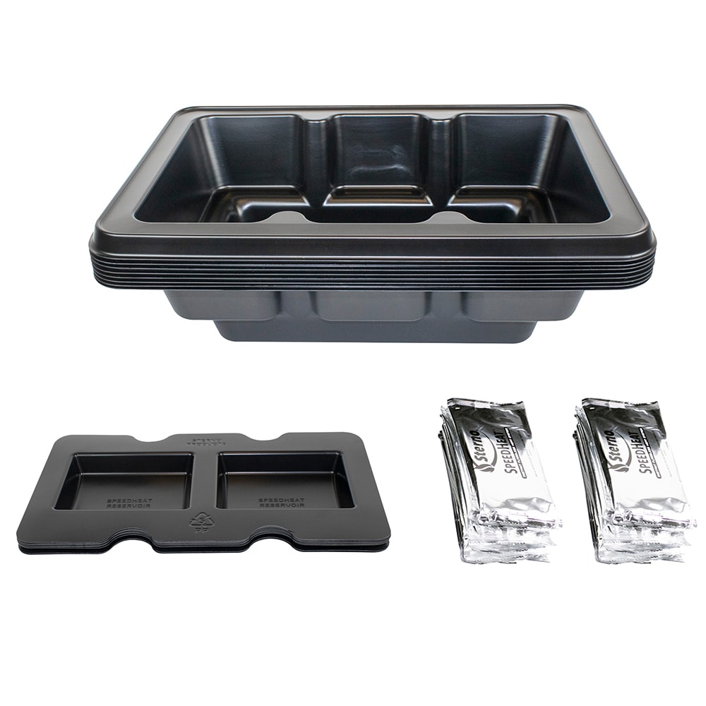 Sterno 70346 SpeedHeat™ Flameless Food Warming System Kit for (3) Third