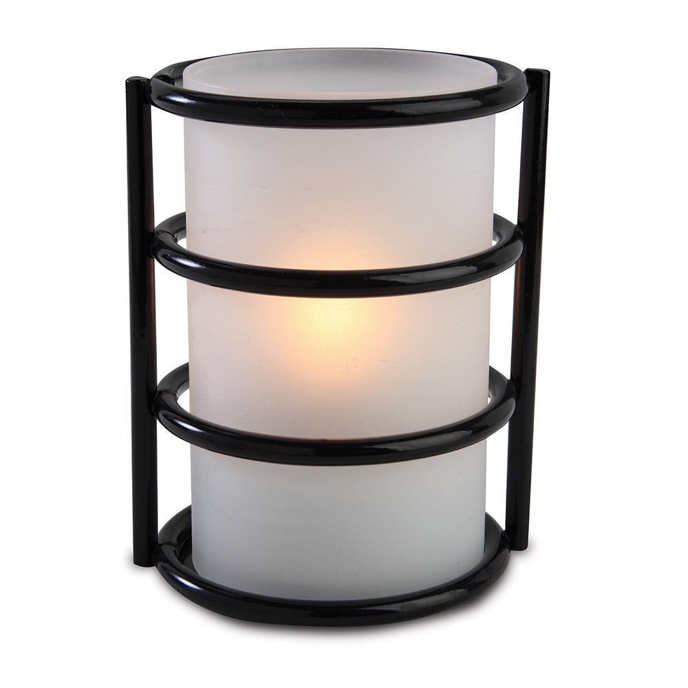 Sterno 80388 Epic Outdoor Candle Lamp 2 5/8"D x 5"H, Frost Plastic