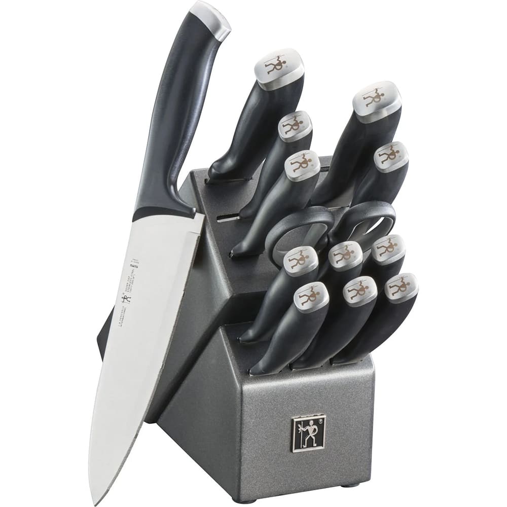 Henckels 13581001 Silvercap 14 Piece Knife Set w/ Hardwood Block