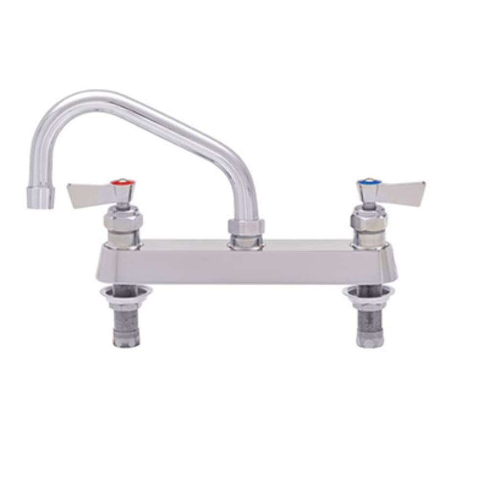 Fisher 23981 Deck Mount Kitchen Faucet w/ 12" Swing Spout 8" Centers