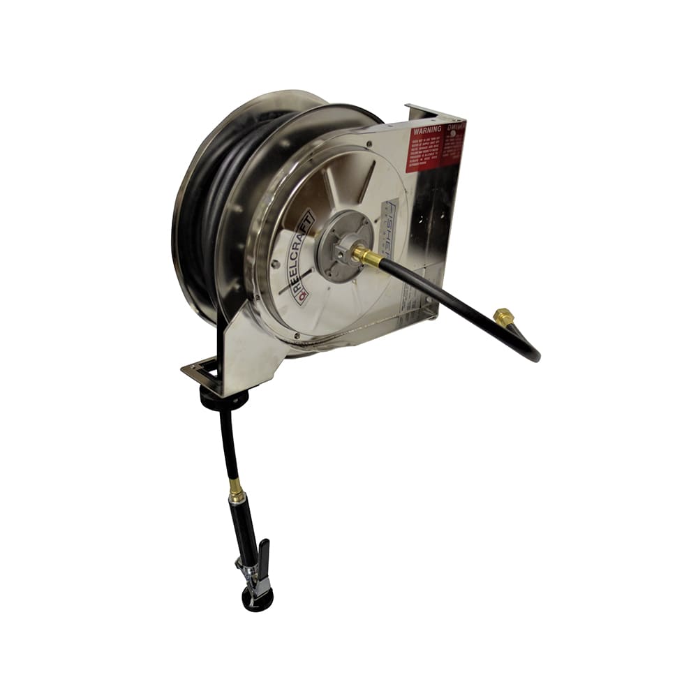 Fisher 75394 Open Hose Reel Assembly w/ 35 ft Hose & 2.65 gpm Spray Valve