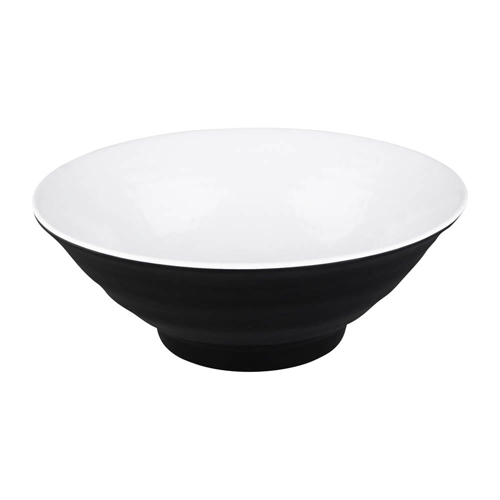 Elite Global Solutions D1008RRBW 40 oz Melamine Serving Bowl, Black/White