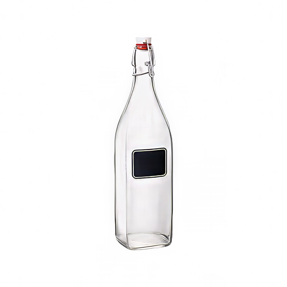 Steelite 34 oz Swingtop Glass Bottle With Chalkboard And Lid