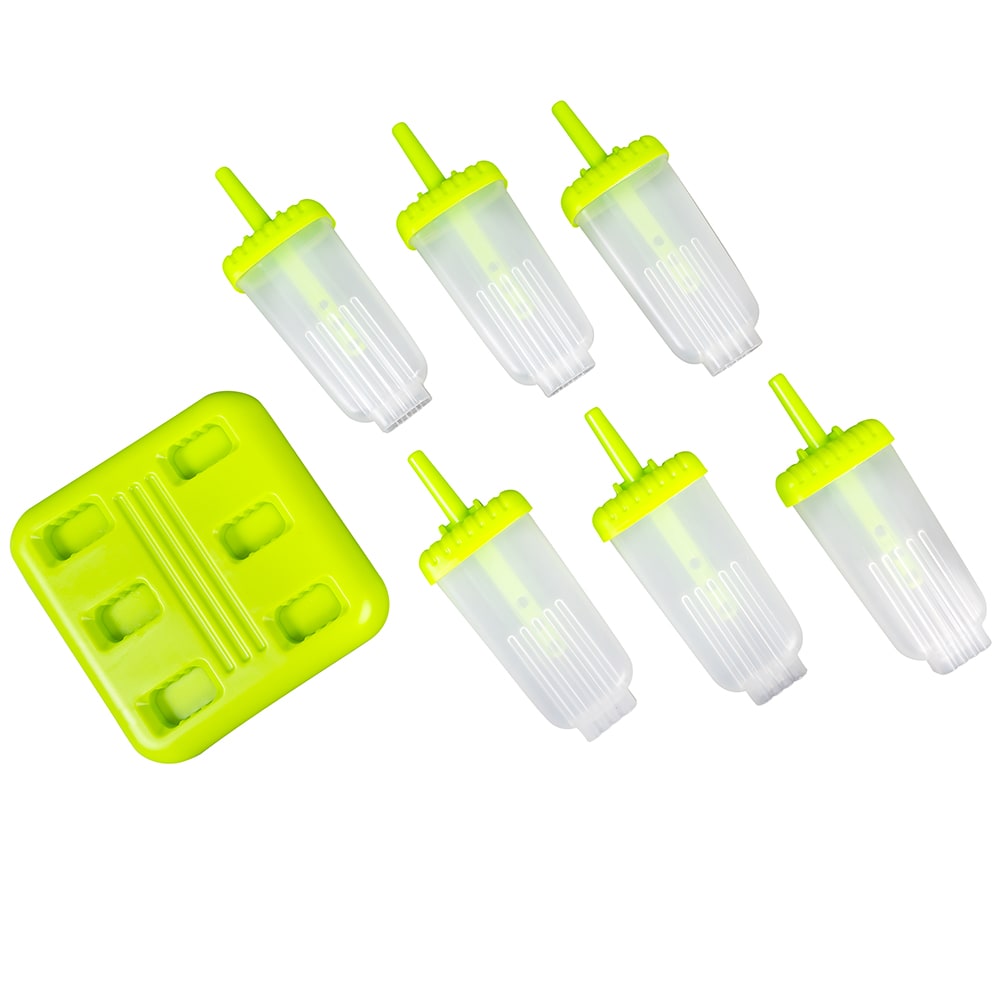 Tovolo Green Groovy Ice Pop Molds, Set of 6