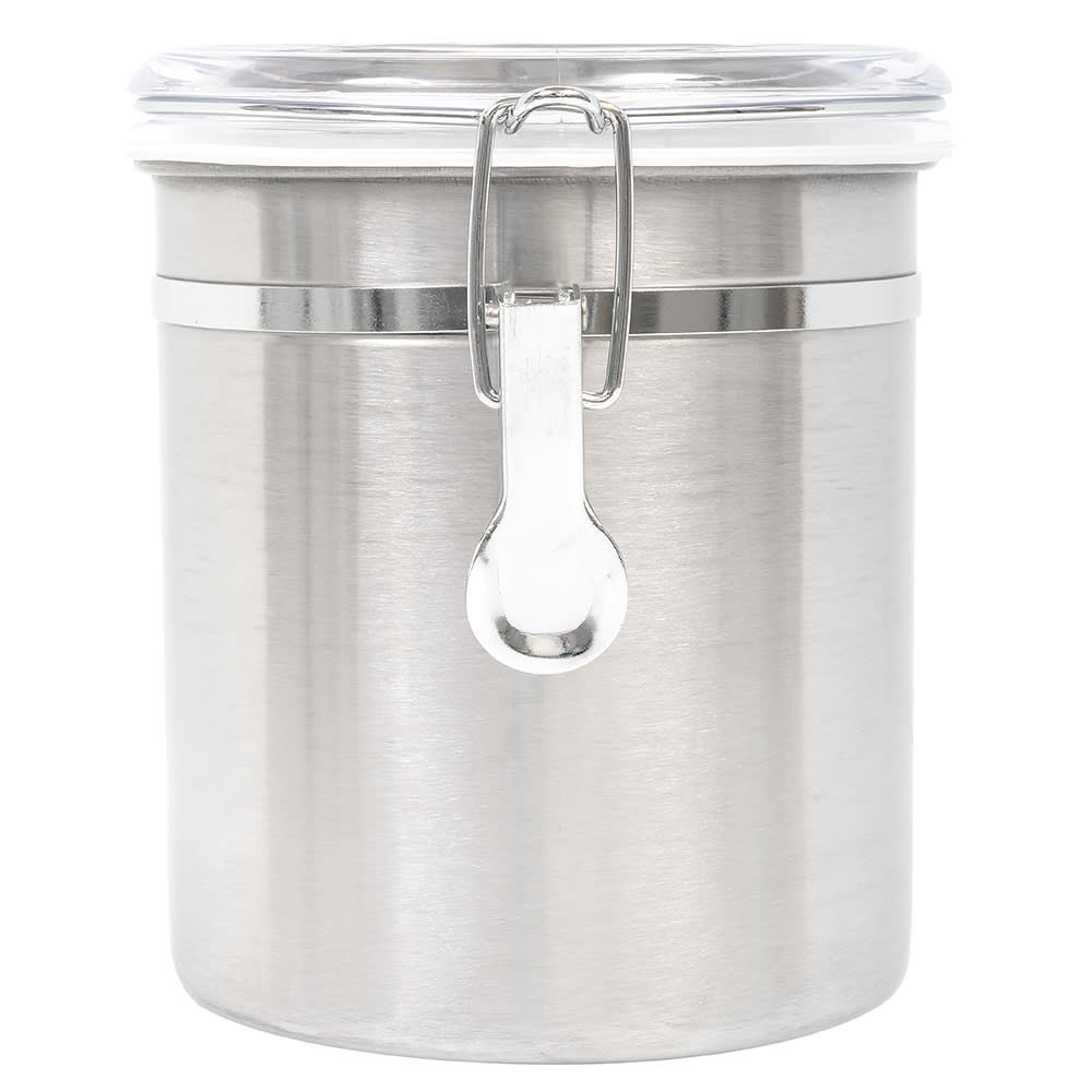 Oggi Stainless Steel 42 Ounce Canister with Airtight Acrylic Clamp Lid