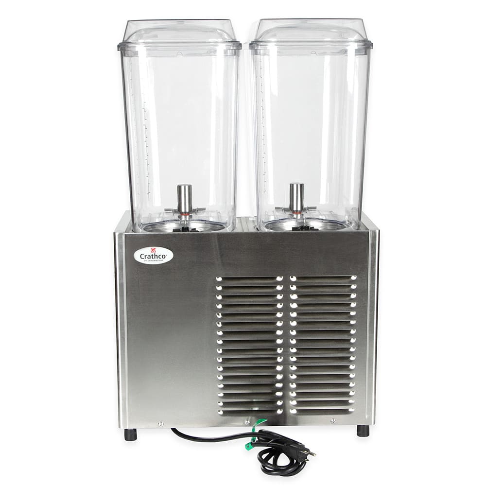 Crathco D253 Refrigerated Drink Dispenser w/ (2) 5 gal Bowls, Pre Mix