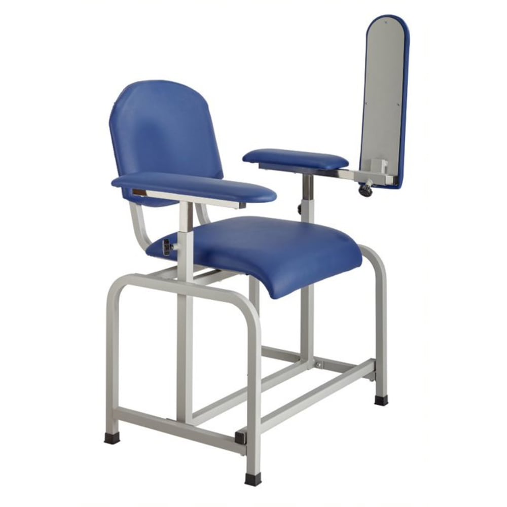 Alpine Industries 99701BLU Medical Blood Drawing Chair w/ Locking