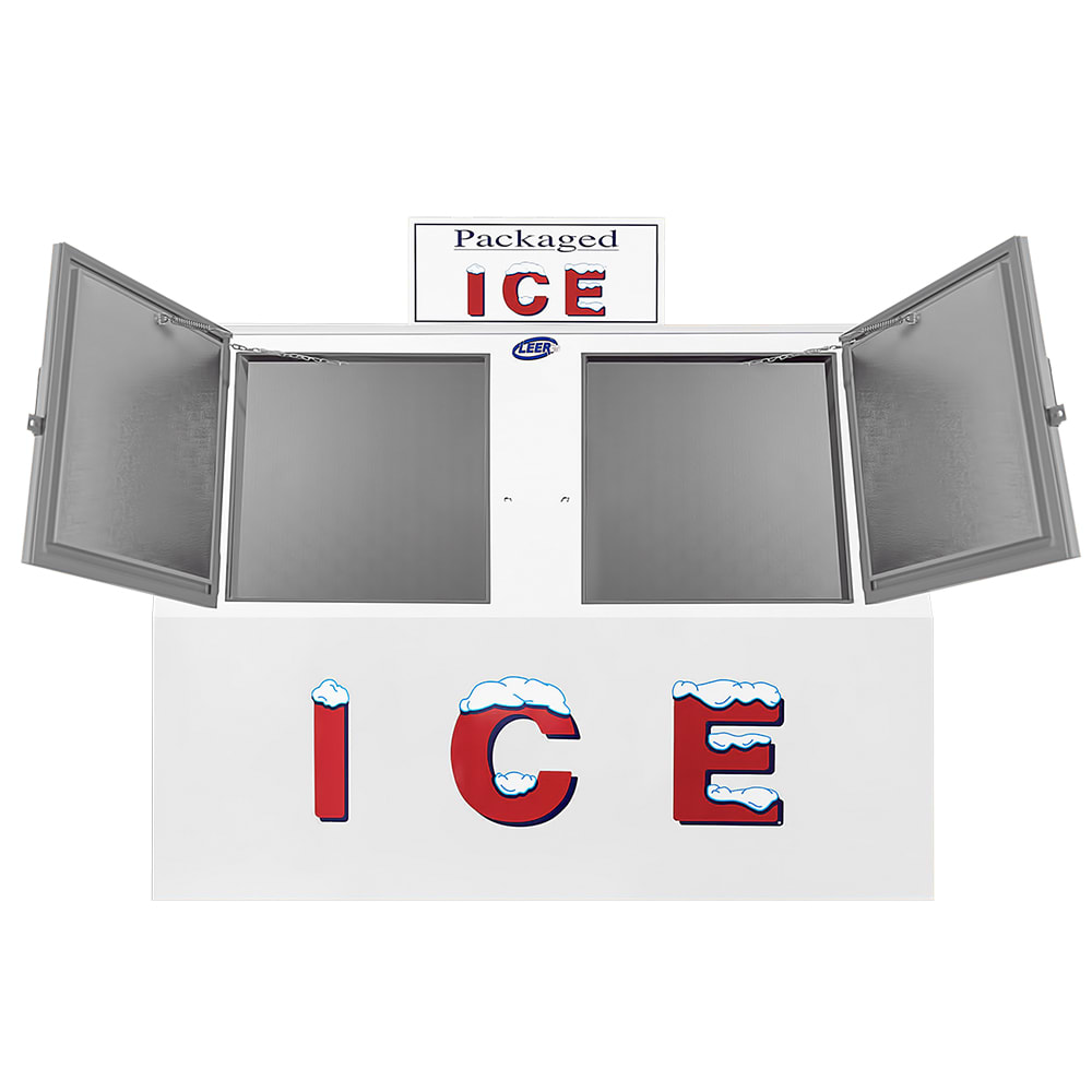 Leer, Inc. L060SASP 73" Outdoor Slanted Ice Merchandiser w/ (140) 10 lb