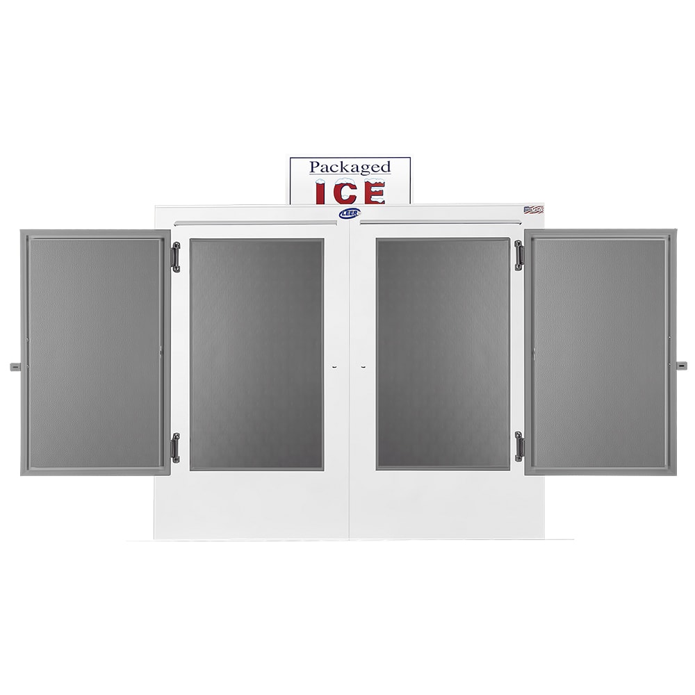 Leer, Inc. L075UASP 73" Outdoor Ice Merchandiser w/ (155) 10 lb Bag