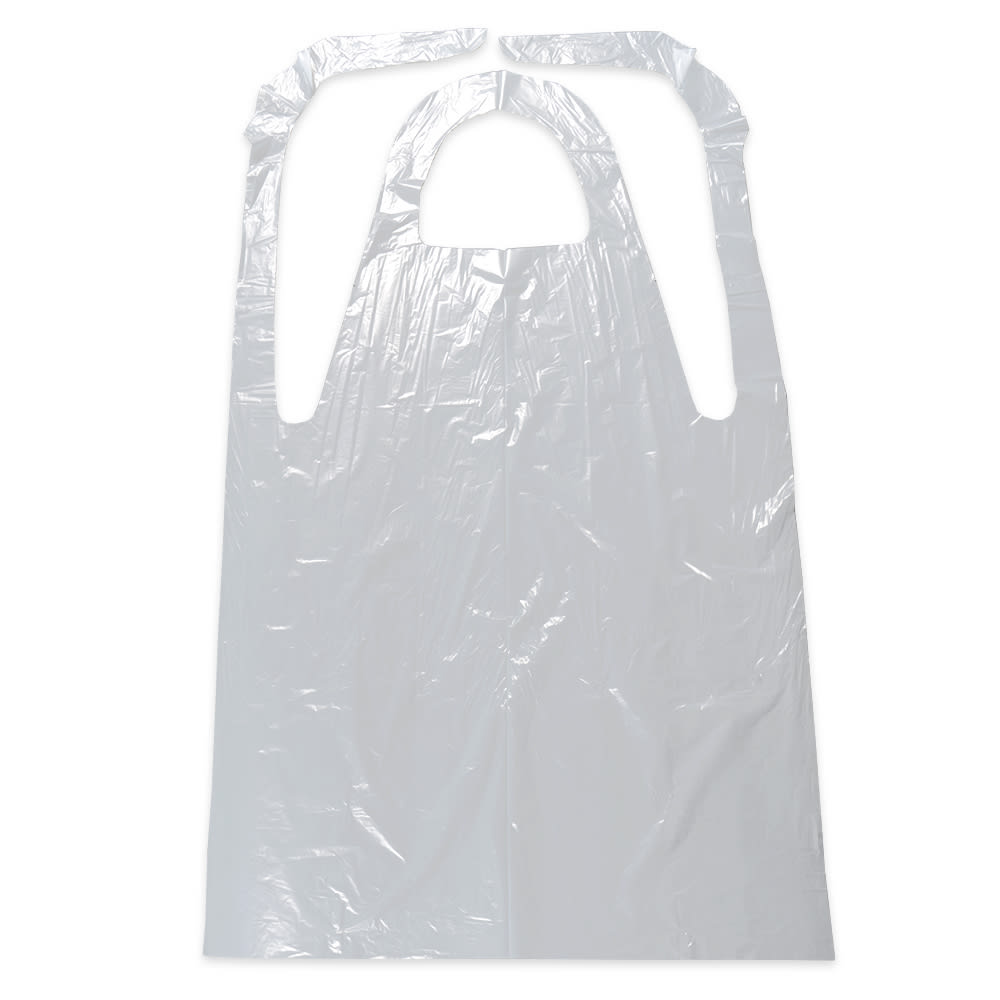 LK Packaging AP10F2846 Disposable Embossed Poly Apron - 28