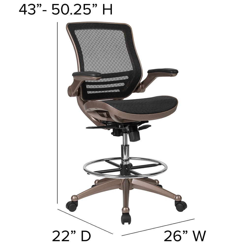 Flash Furniture BLLB8801XDGG Swivel Office Chair w/ Mid Back