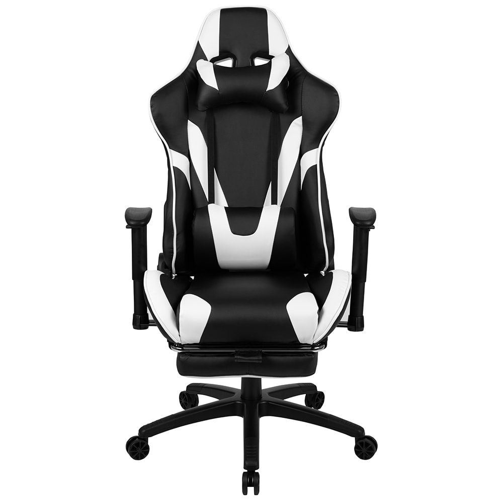 Flash Furniture CH187230BKGG Swivel Racing Gaming Chair w/ Footrest