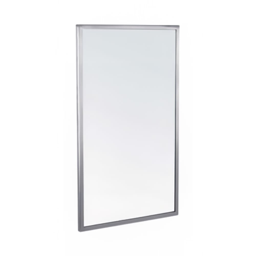 Gamco A18X36 Welded Frame Mirror 18" x 36", Satin Stainless