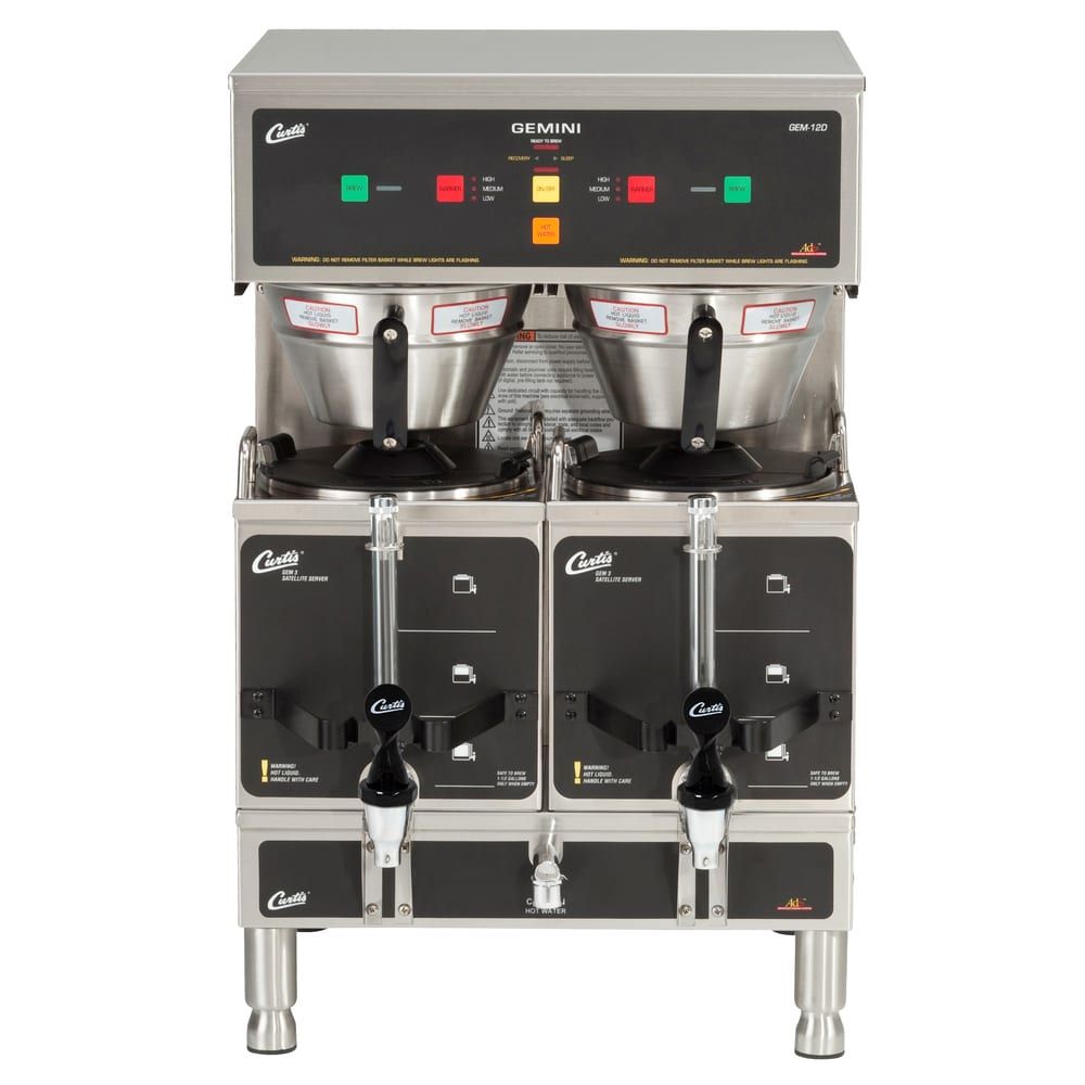 Curtis GEM12D10 Automatic Twin Coffee Brewer w/ (2) Lower Warmer