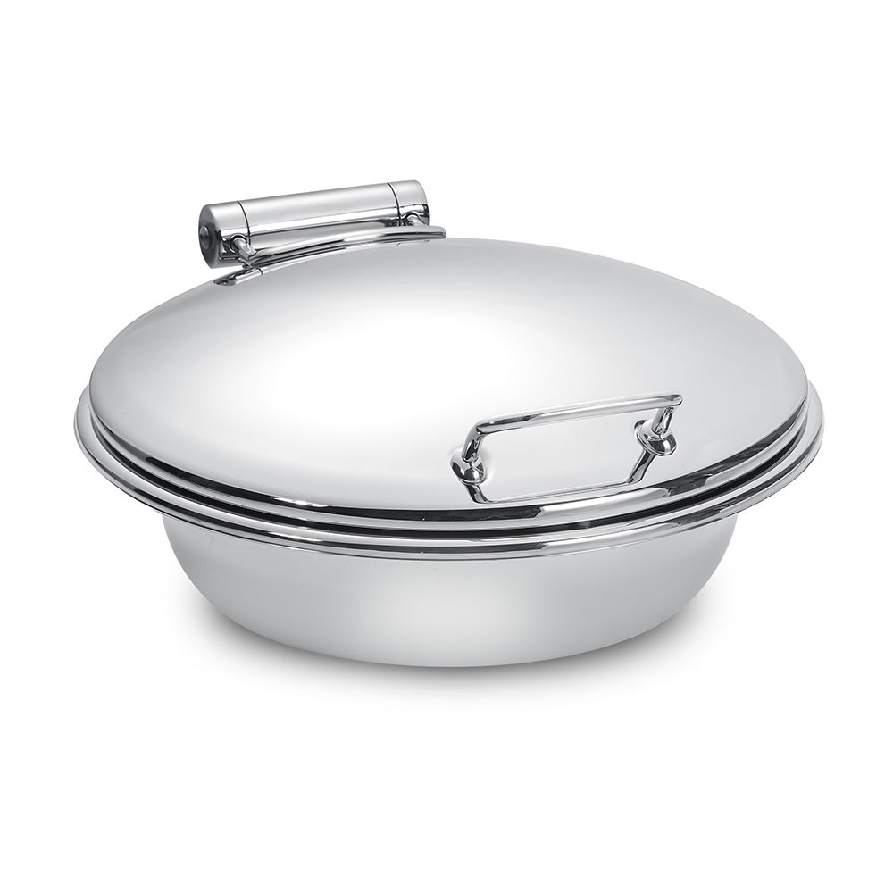Eastern Tabletop 3918 6 qt Round Chafing Dish w/ Hinged Lid, Stainless