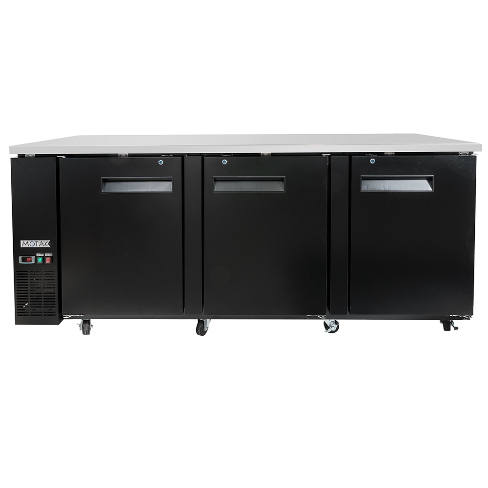MoTak MBB3D90 90 2/5" Bar Refrigerator 3 Swinging Solid Doors