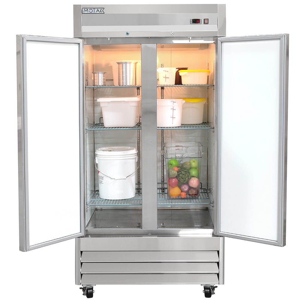 MoTak MSD2DRBAL35 39 1/2" Two Section Reach In Refrigerator (2