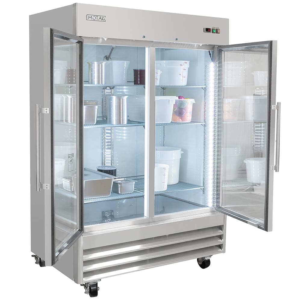MoTak MSD2DRBAL54G 54" Two Section Reach In Refrigerator (2) Left