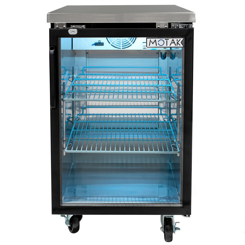 MoTak MBB1D27GX 23 1/2" Bar Refrigerator 1 Swinging Glass Door