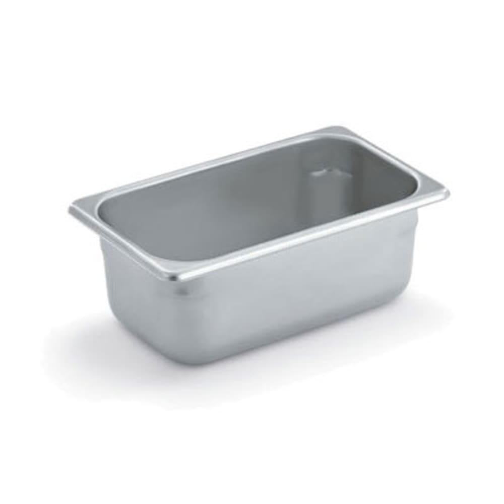 002-E10064 Steam Table Pan, 1/4 Size, 4 in Deep, 22 Gauge Stainless Steel, NSF