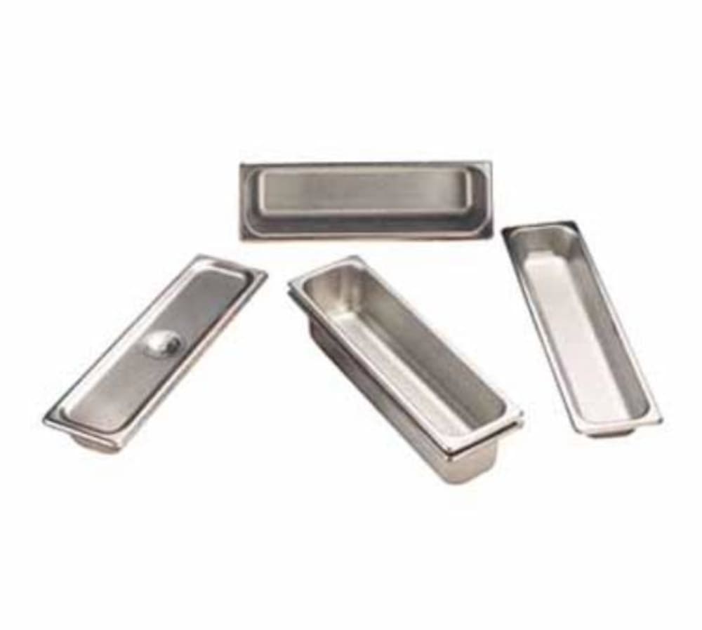 002-E20062 1/2-Size Long Steam Pan, 4-in Deep, 22-Ga. Stainless