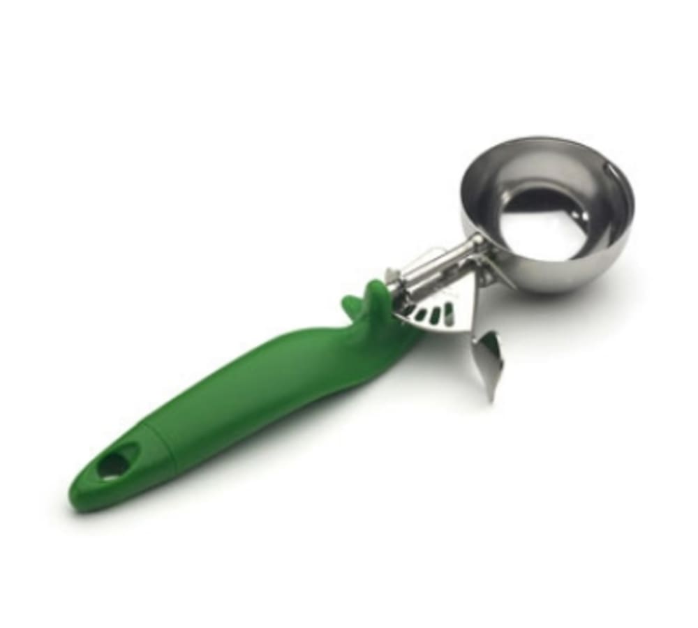 002-T7412 2 2/3 oz Thumb Disher, One Piece, Green Handle, Size 12