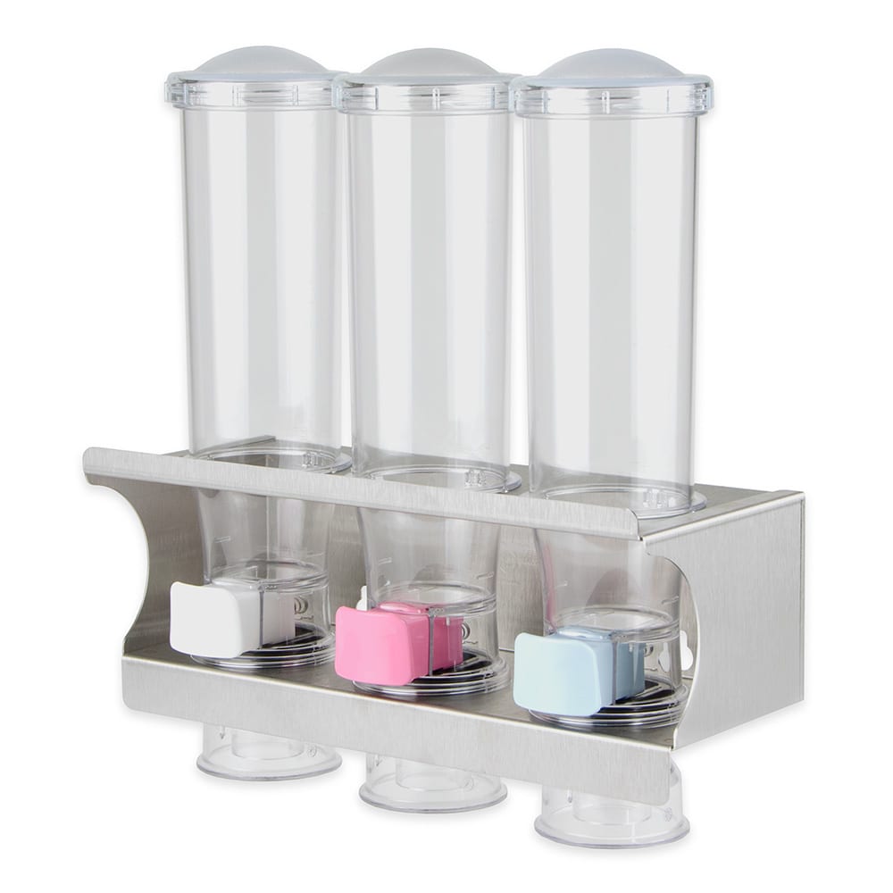 003-80103 Wall-Mount Sugar & Creamer Dispenser, (3) 24 oz Hoppers
