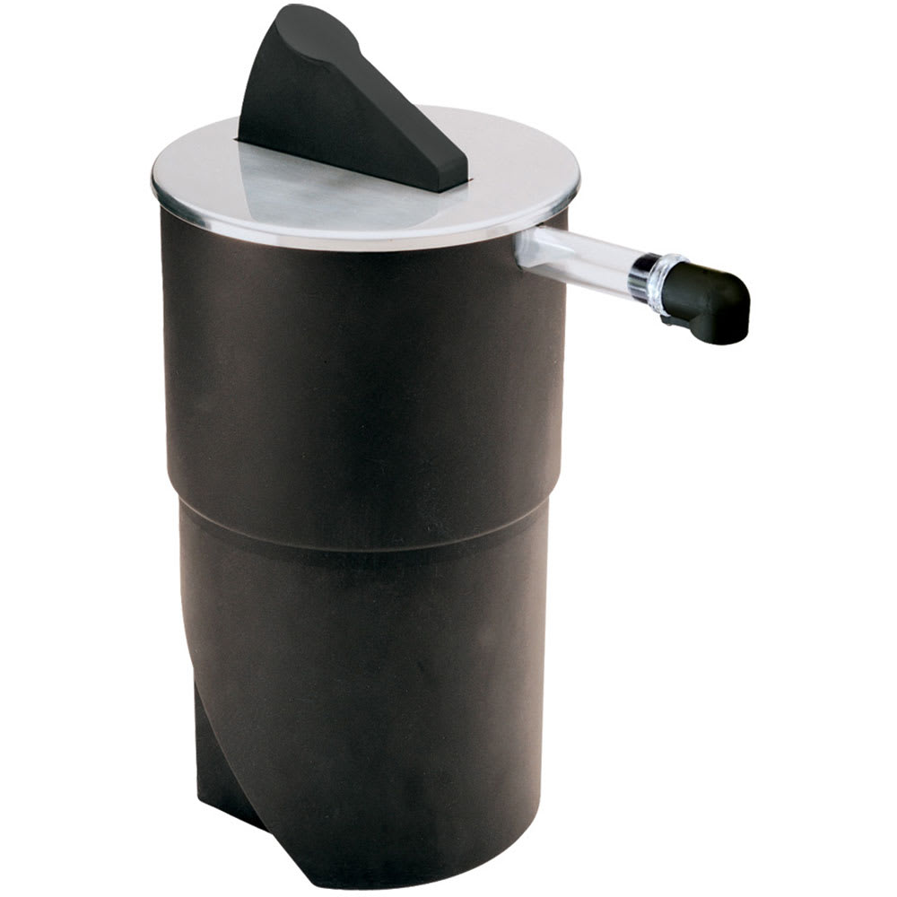 003-07010 1 1/2 Gallon Round Dispenser, Portion Control For 1 Pouch, Black