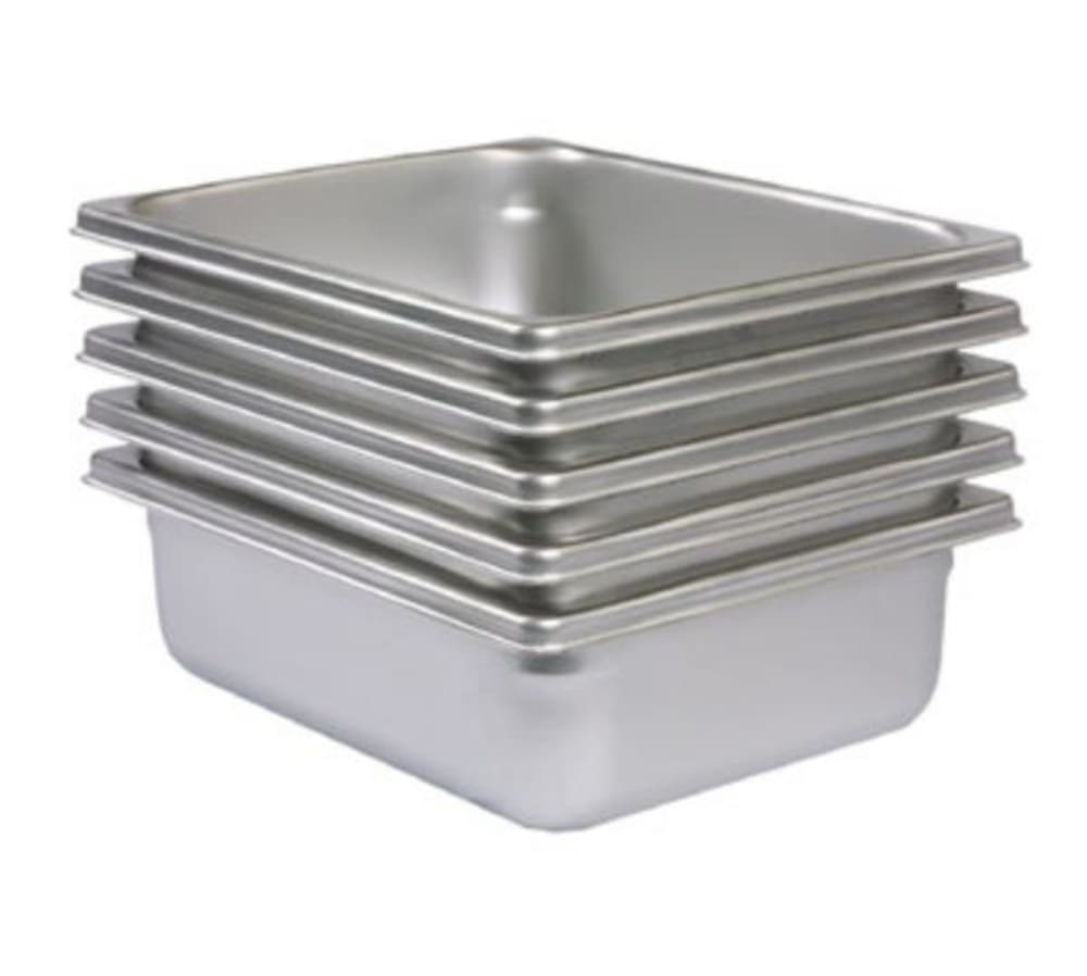 002-IE132 The Edge Third Size Steam Table Pan, 1 1/4 in Deep, Stainless Steel