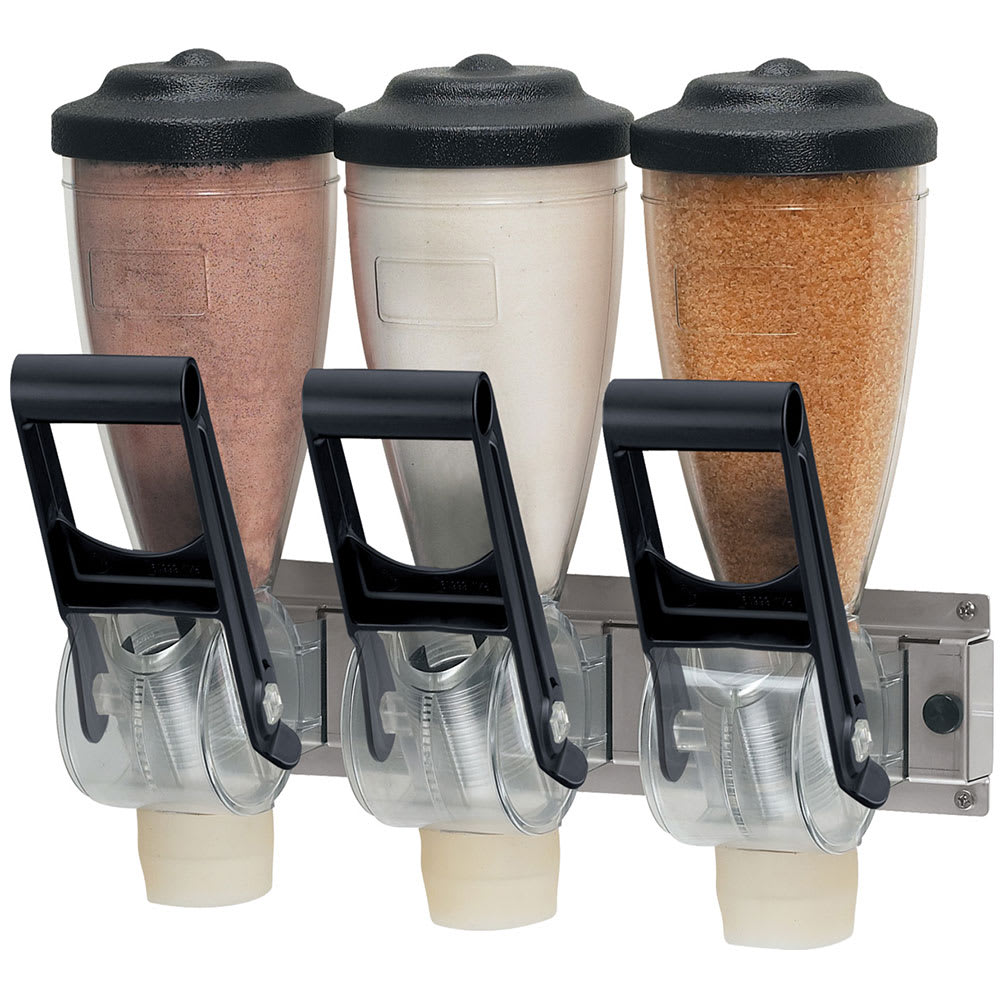 003-86650 Wall-Mount Topping Dispenser, (3) 1 liter Hoppers
