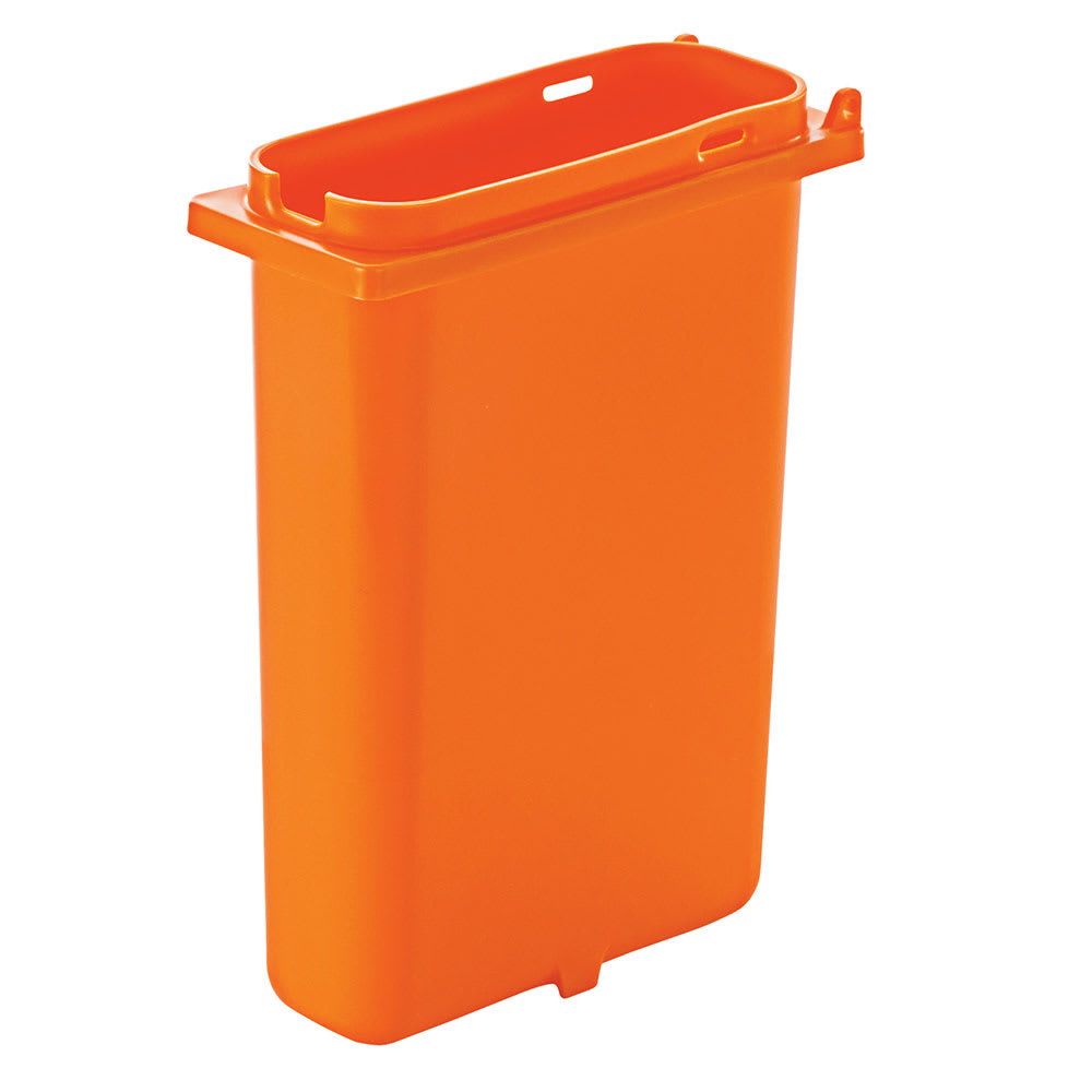 003-83162 2 qt Slim Fountain Jar w/ Notch for Ladle, Polypropylene, Orange