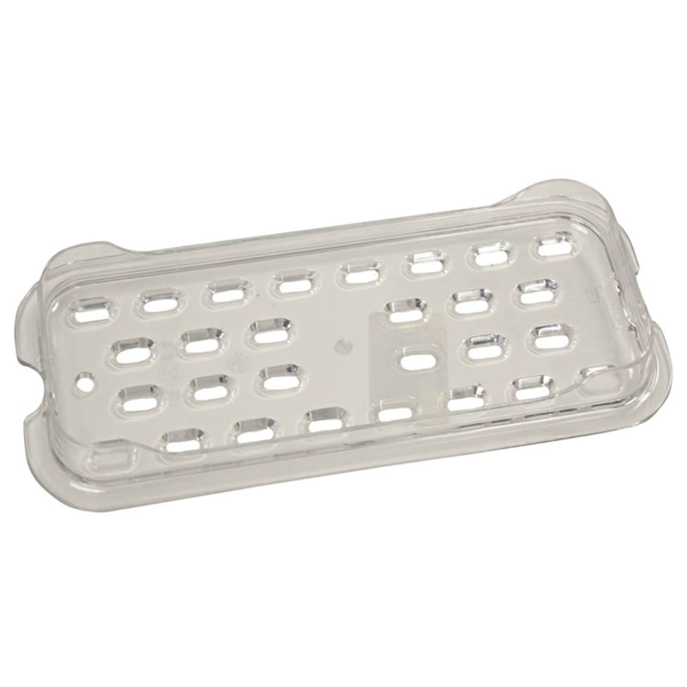007-113P24 Cold Food Pan Drain Tray - 1/4 Size, Clear