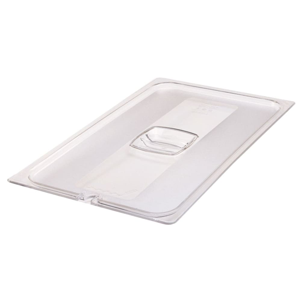 007-134P86 Cold Food Pan Cover - Notched, Full Size, Clear Poly